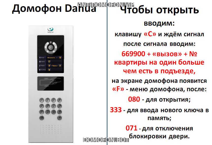 Код для открытия подъезда Симферополь